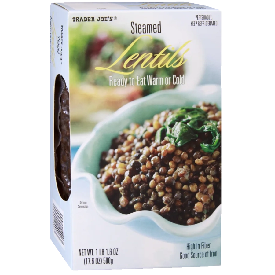 Trader Joe's Steamed Lentils package