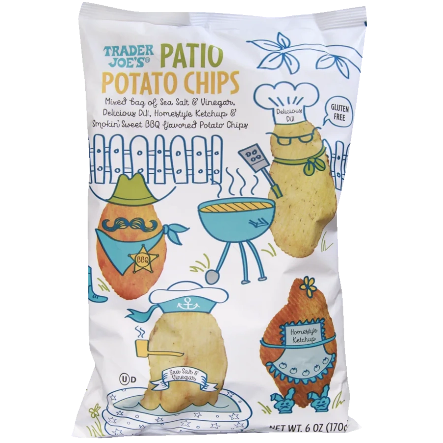 Trader Joe's Patio Potato Chips bag