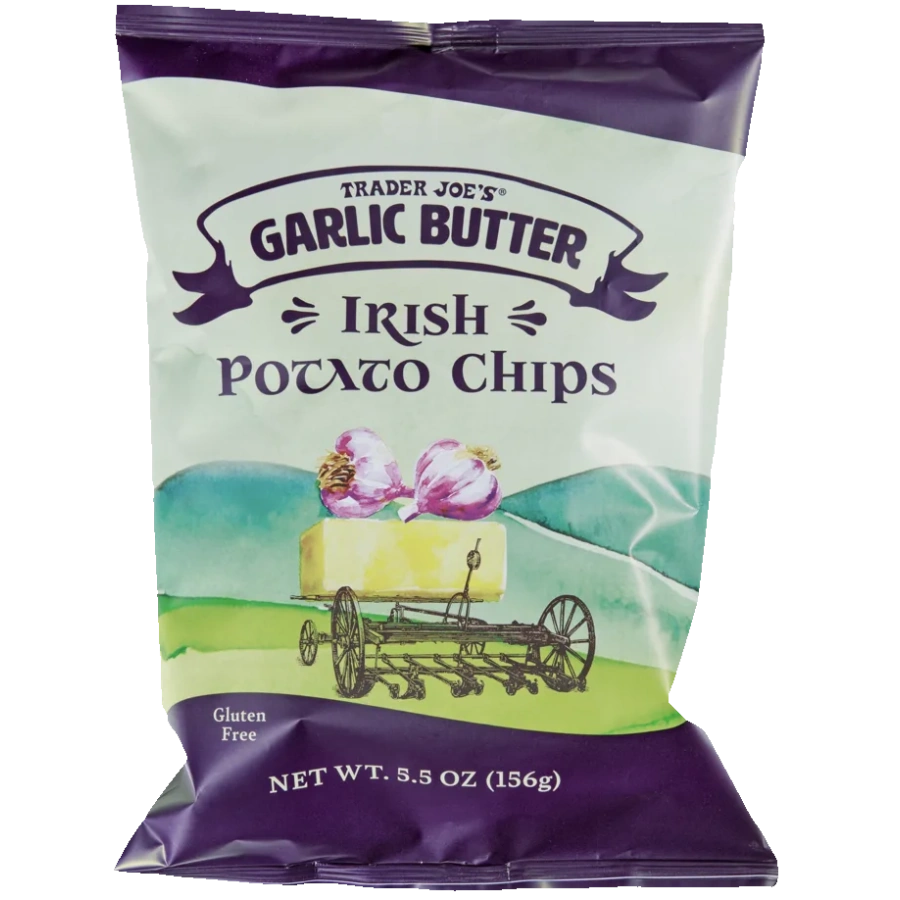 Trader Joe's Garlic Butter Irish Potato Chips bag