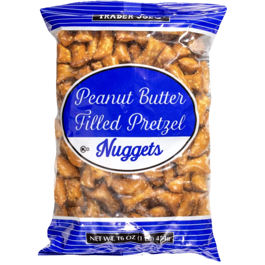 Trader Joe's Peanut Butter Filled Pretzel Nuggets bag