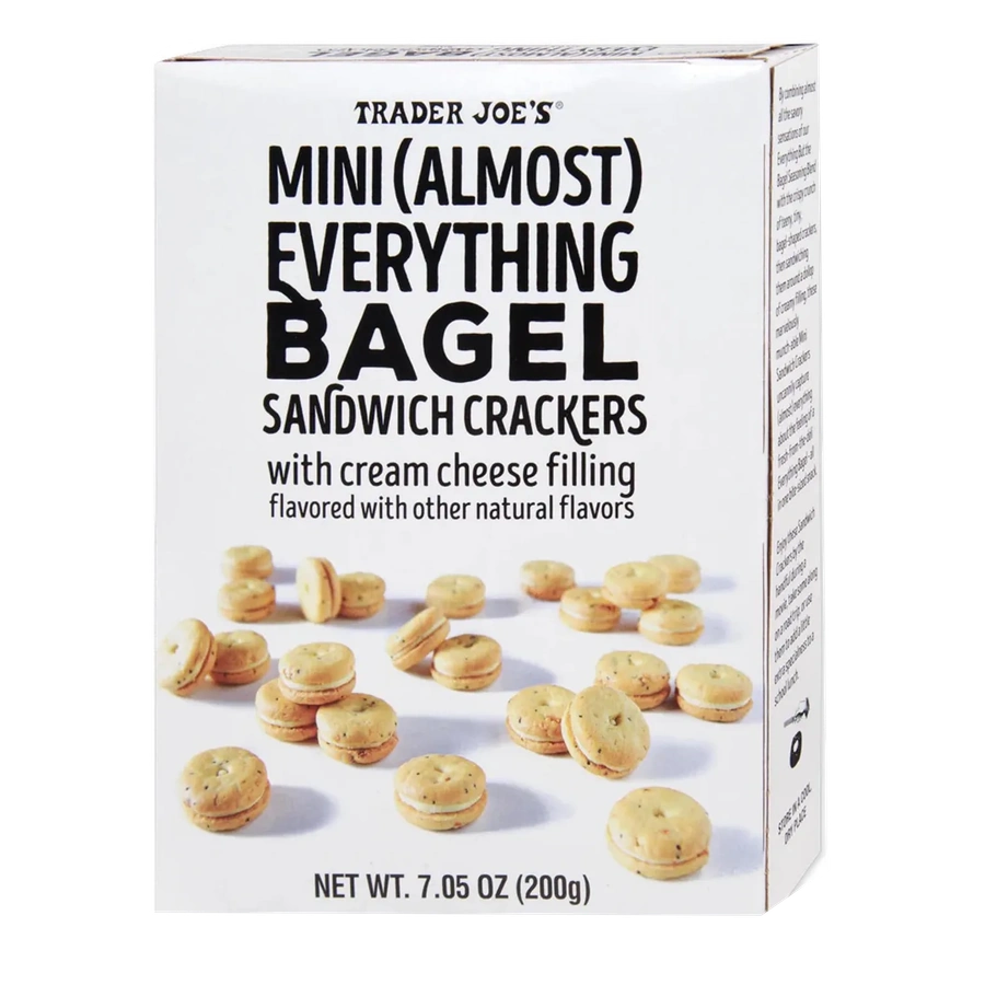 Trader Joe's Mini (Almost) Everything Bagel Sandwich Crackers box
